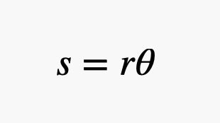 s equals r theta