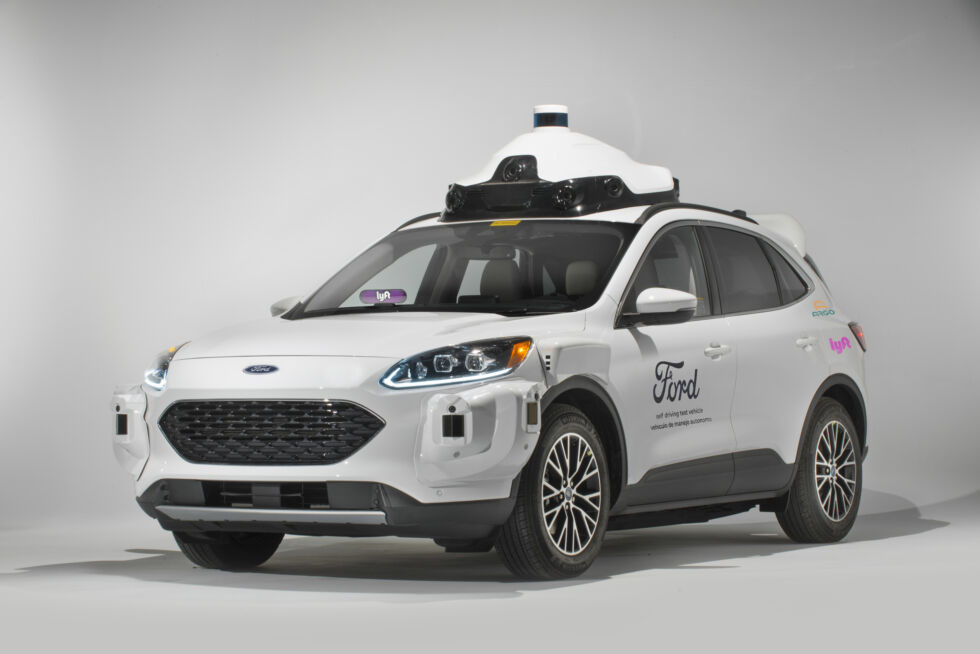 This is Argo AI's fourth-generation autonomous vehicle, built using the Ford Escape Hybrid.