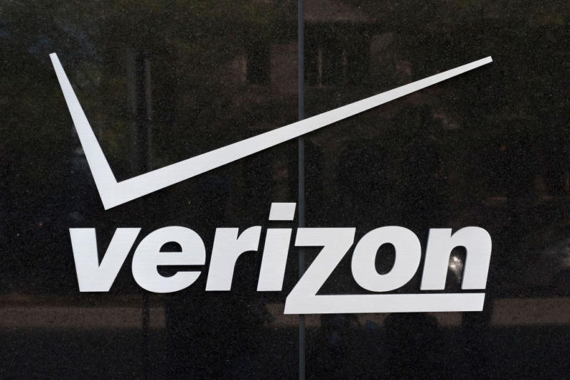 A Verizon logo.