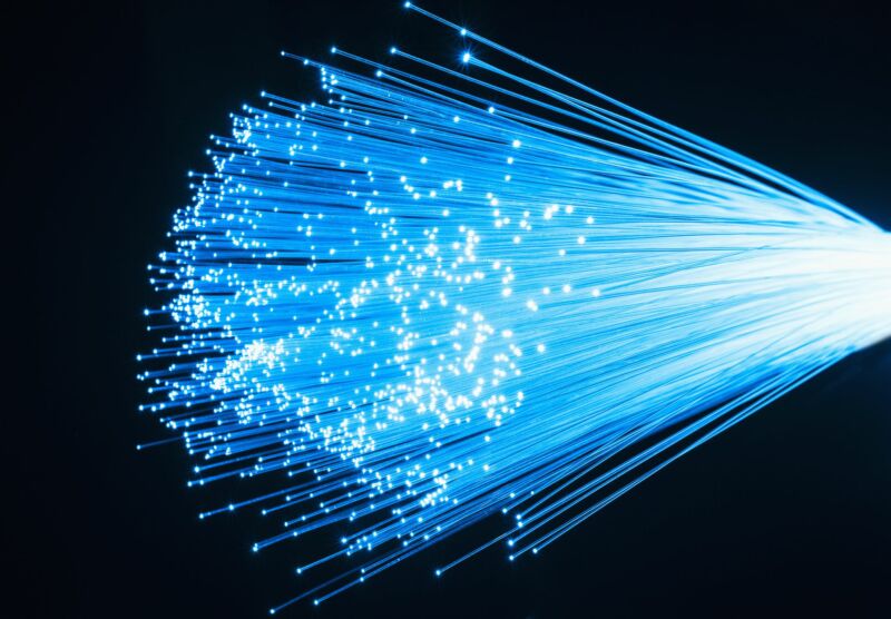Illustration of fiber-optic cables.
